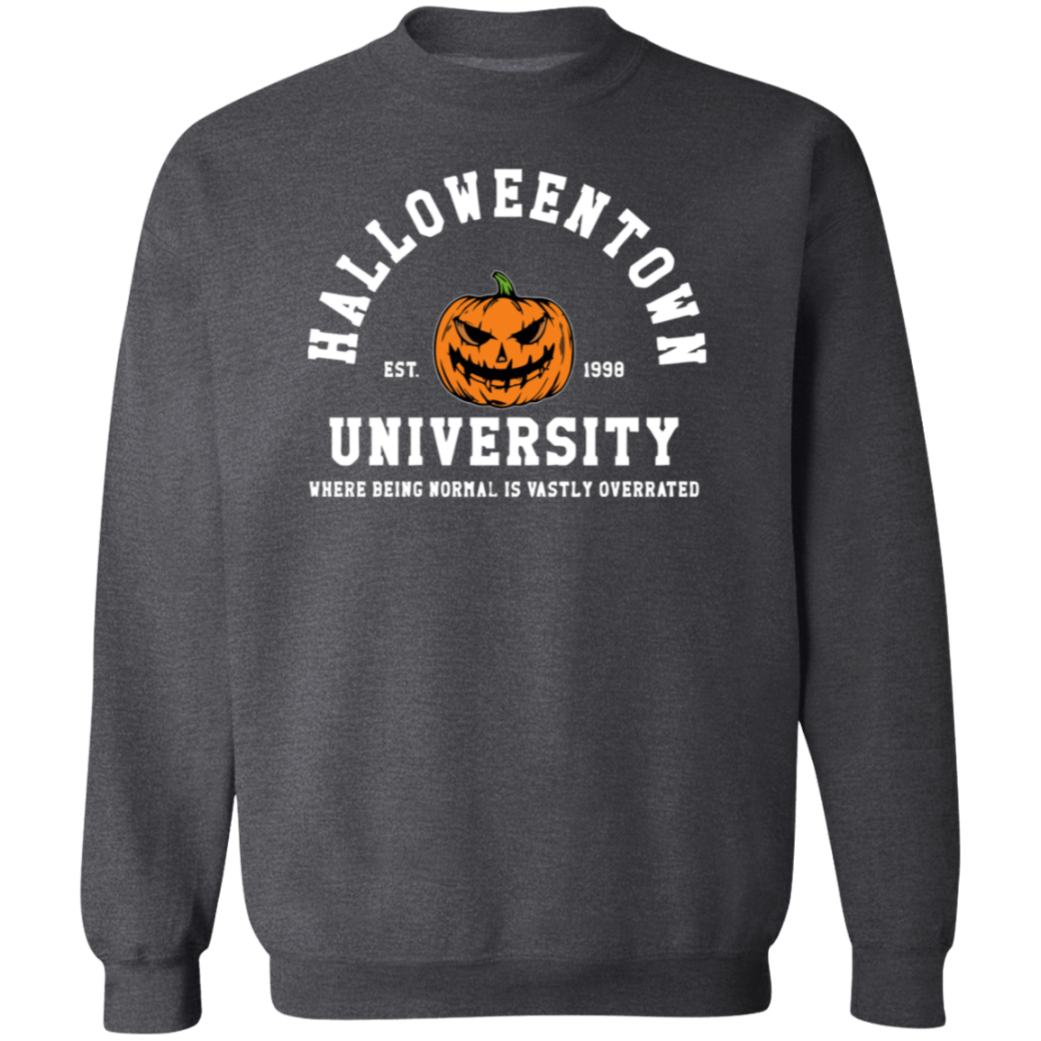 Halloweentown University Sweatshirts Front and Back Design | Nostalgic Theme with Stylized Graphic