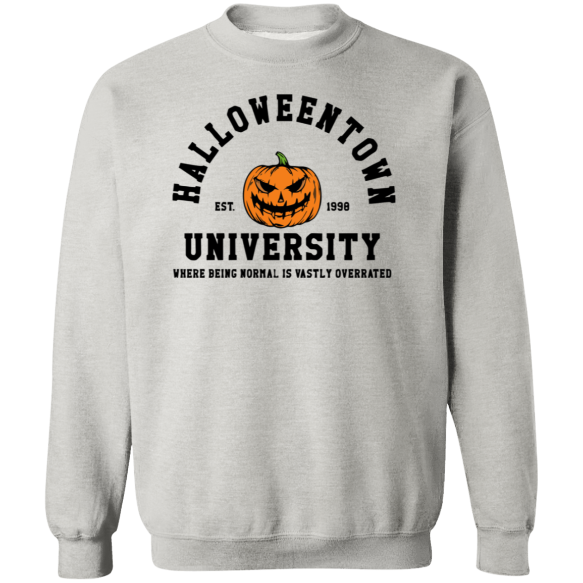 Halloweentown University Sweatshirts Front and Back Design | Nostalgic Theme with Stylized Graphic