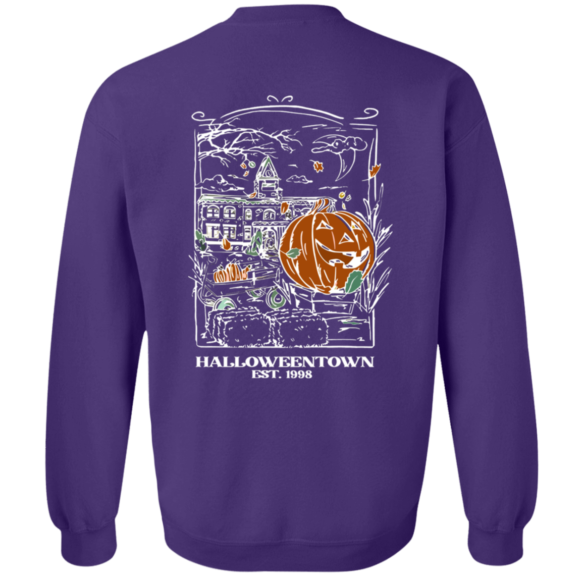 Halloweentown University Sweatshirts Front and Back Design | Nostalgic Theme with Stylized Graphic