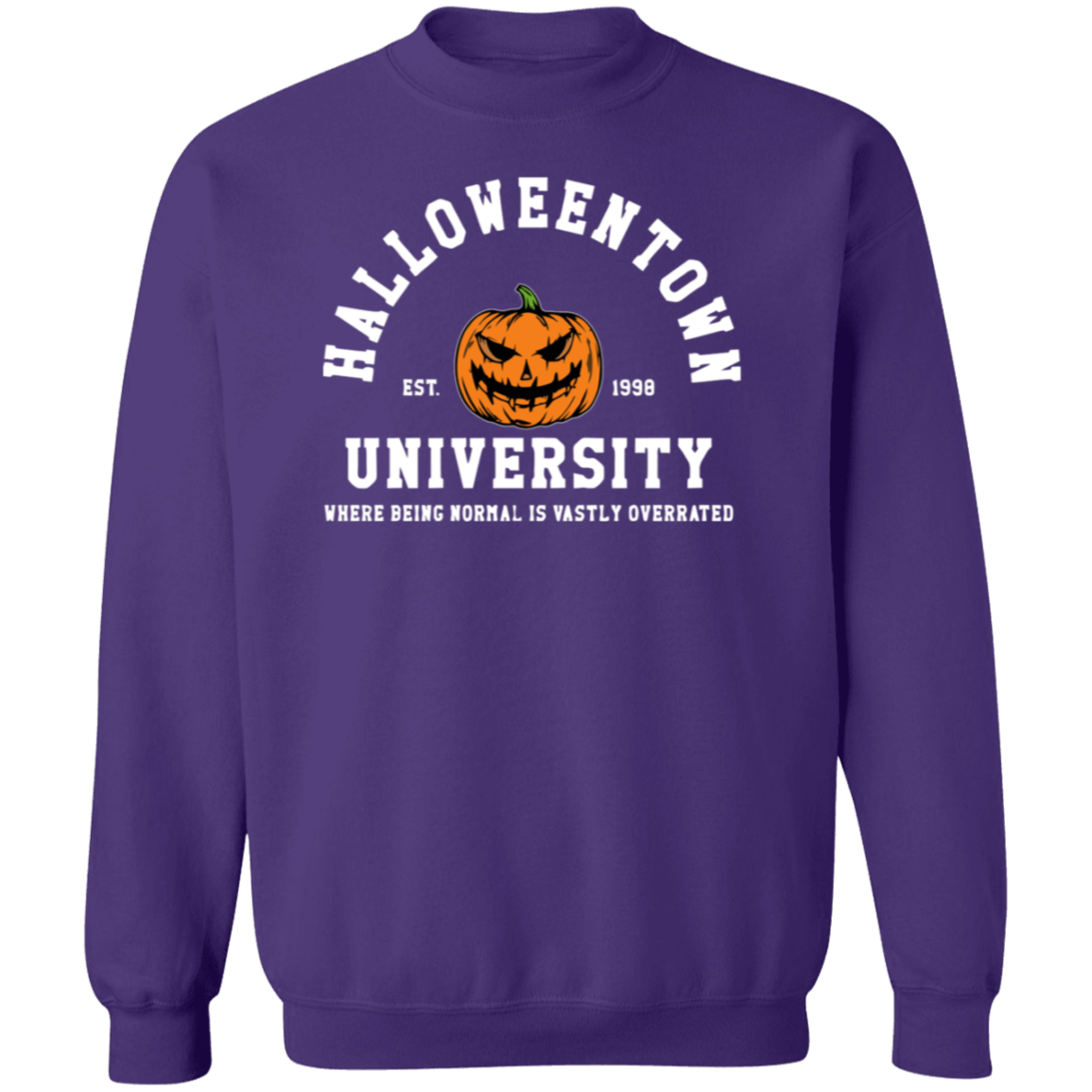 Halloweentown University Sweatshirts Front and Back Design | Nostalgic Theme with Stylized Graphic