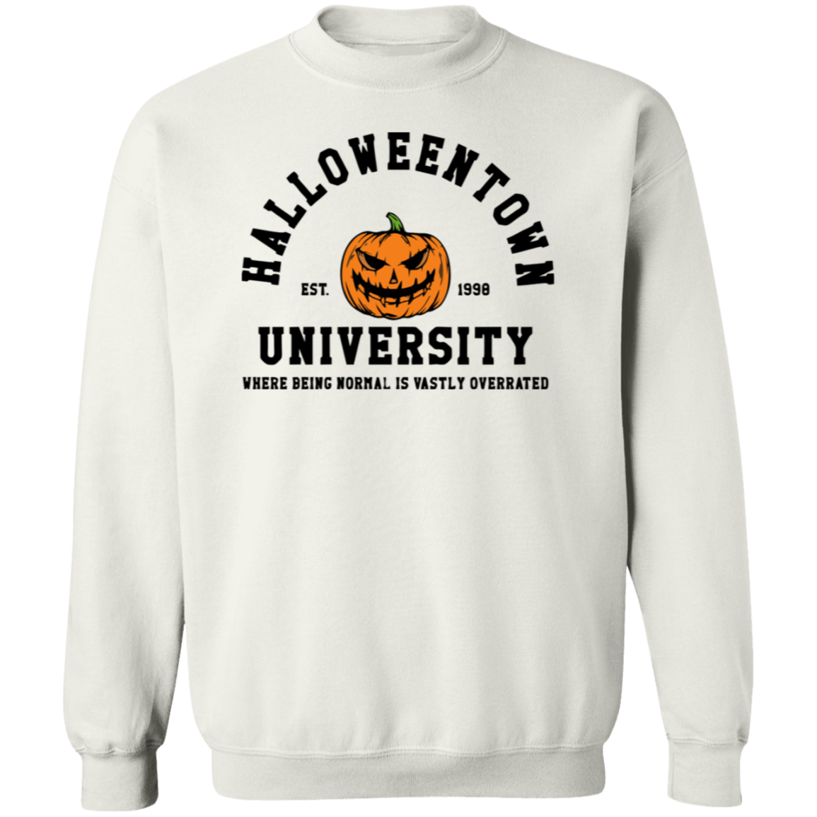 Halloweentown University Sweatshirts Front and Back Design | Nostalgic Theme with Stylized Graphic