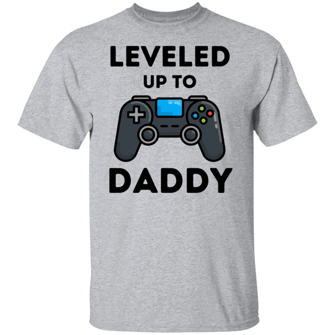 Leveled Up to Daddy | New Dad and Baby Matching Gamer Shirts