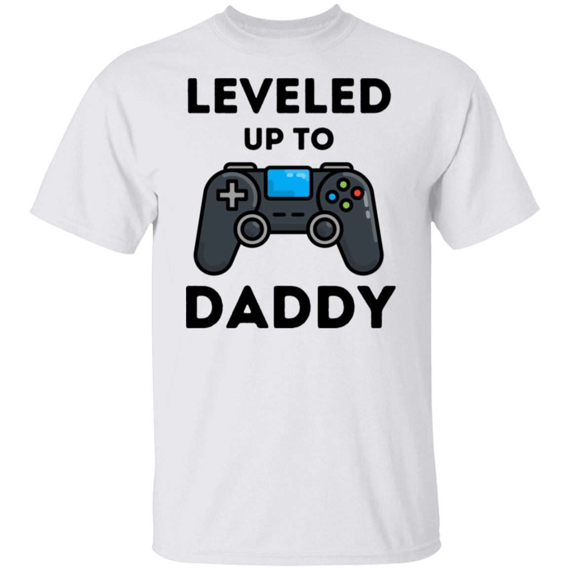 Leveled Up to Daddy | New Dad and Baby Matching Gamer Shirts