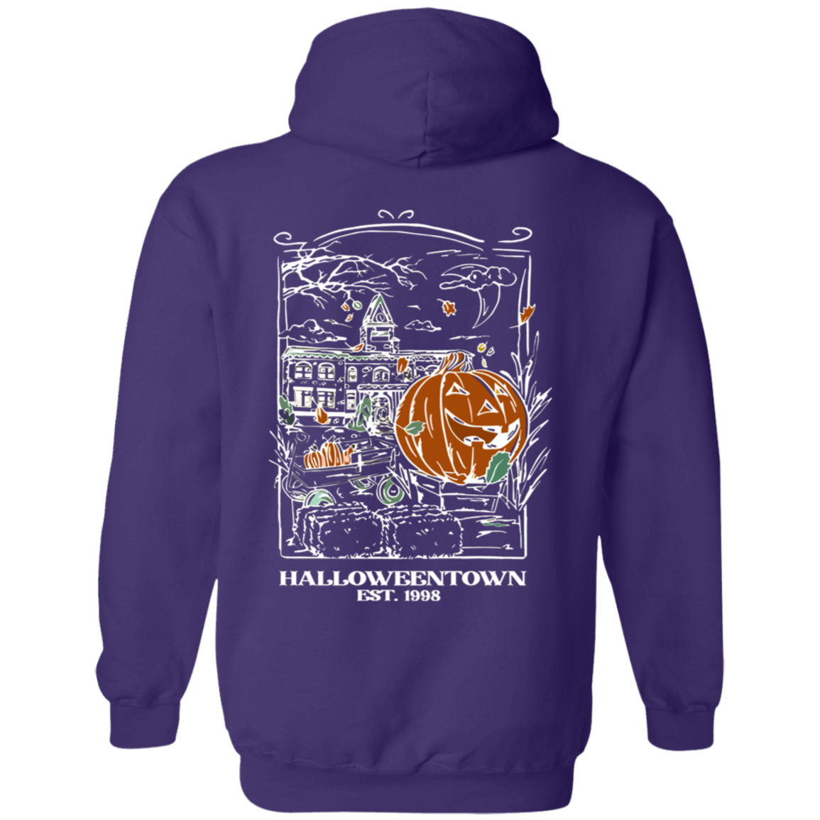 Halloweentown University Sweatshirts Front and Back Design | Nostalgic Theme with Stylized Graphic