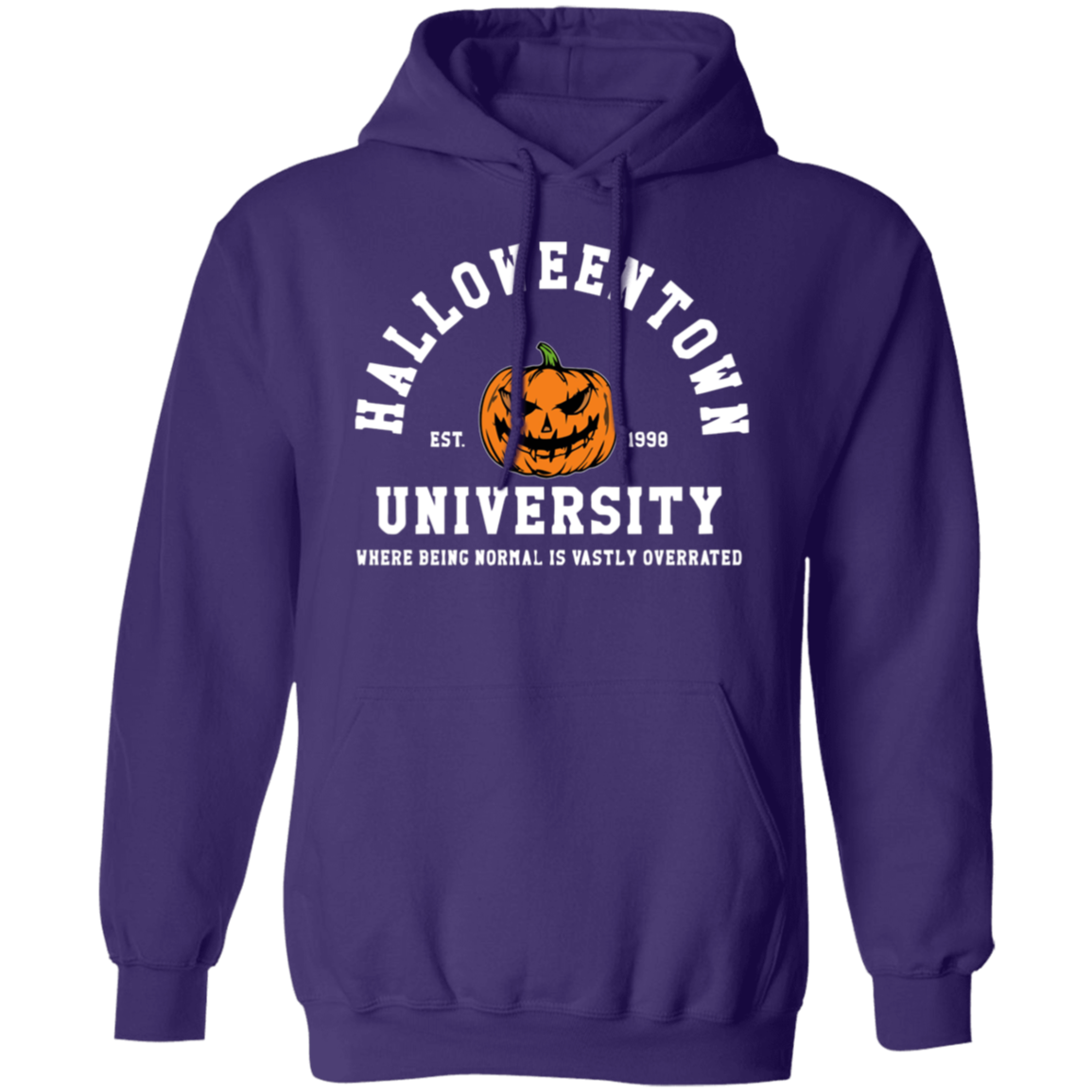 Halloweentown University Sweatshirts Front and Back Design | Nostalgic Theme with Stylized Graphic