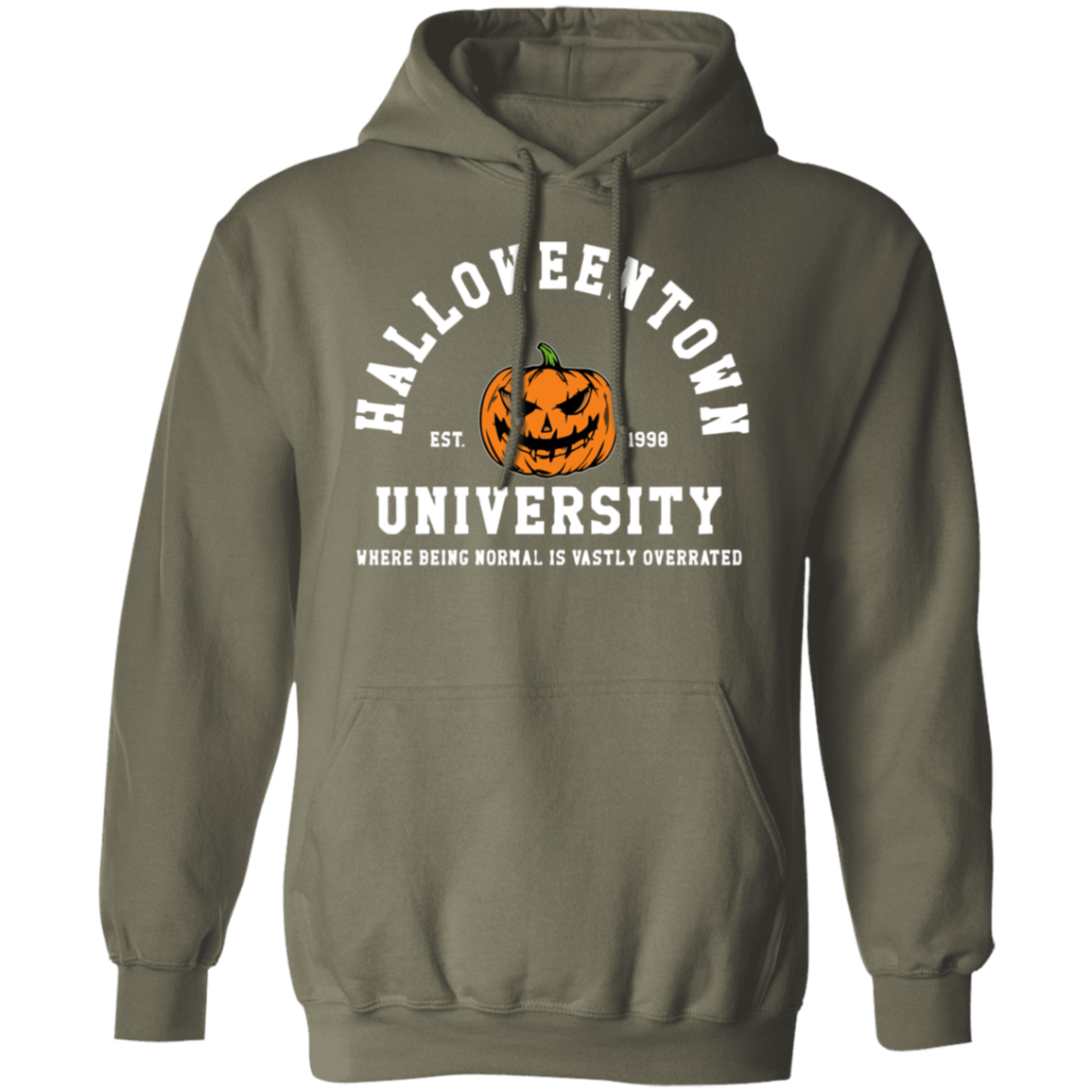 Halloweentown University Sweatshirts Front and Back Design | Nostalgic Theme with Stylized Graphic