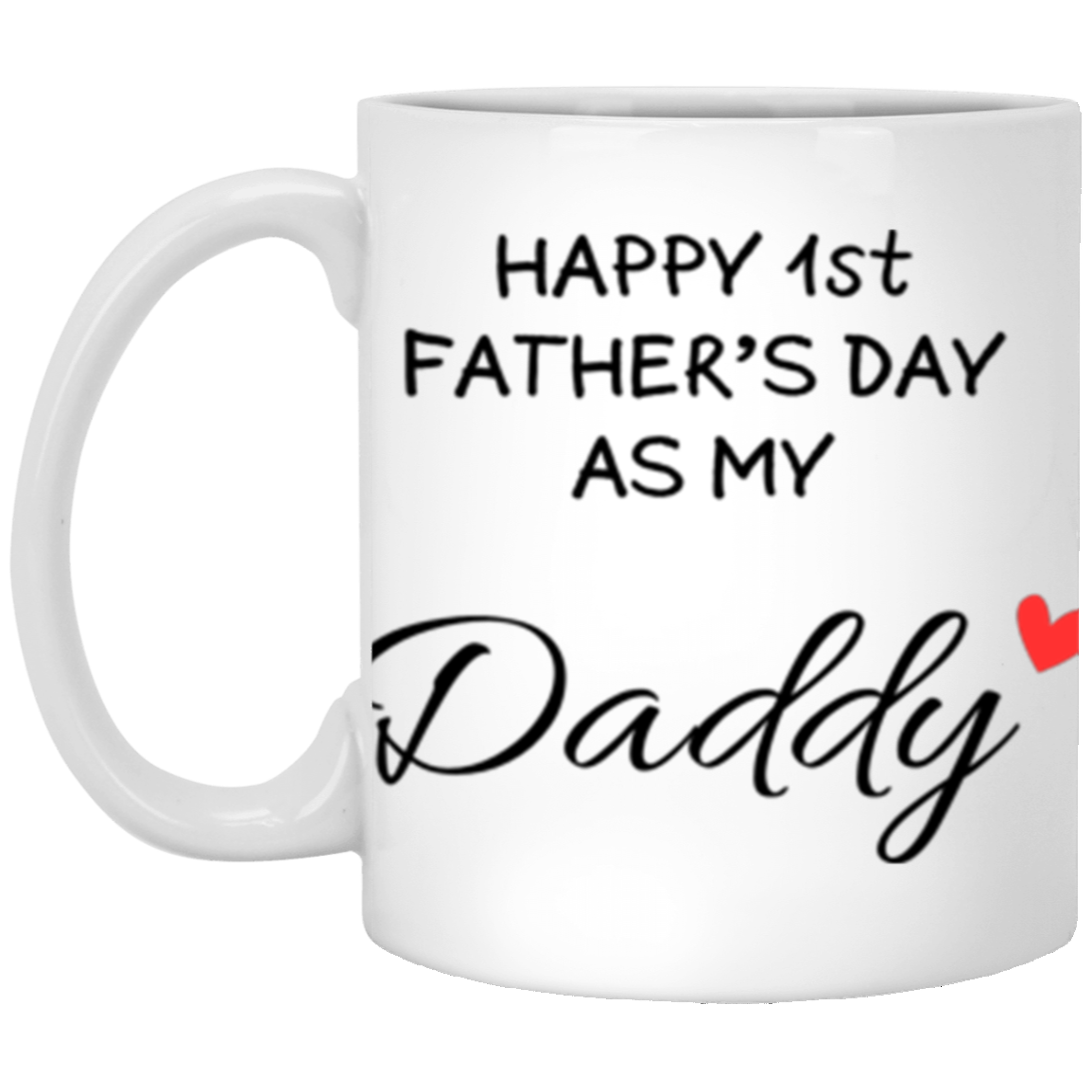 First Father's Day from Child White Mug with Personalization